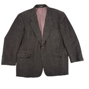 Ron Chereskin Camel Hair Blend Sport Coat Jacket Mens S R46 VTG, Gray Italian